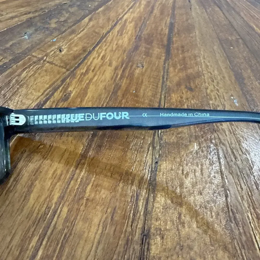 RueDuFour Jacques 410 Gray Black Smoke 54-18-145 Cateye Eyeglasses Frames